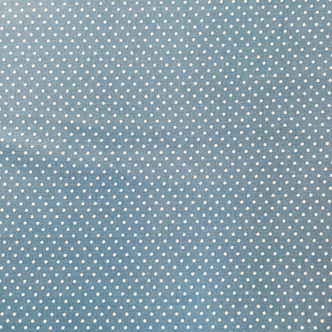 Dusty Blue With White small dots