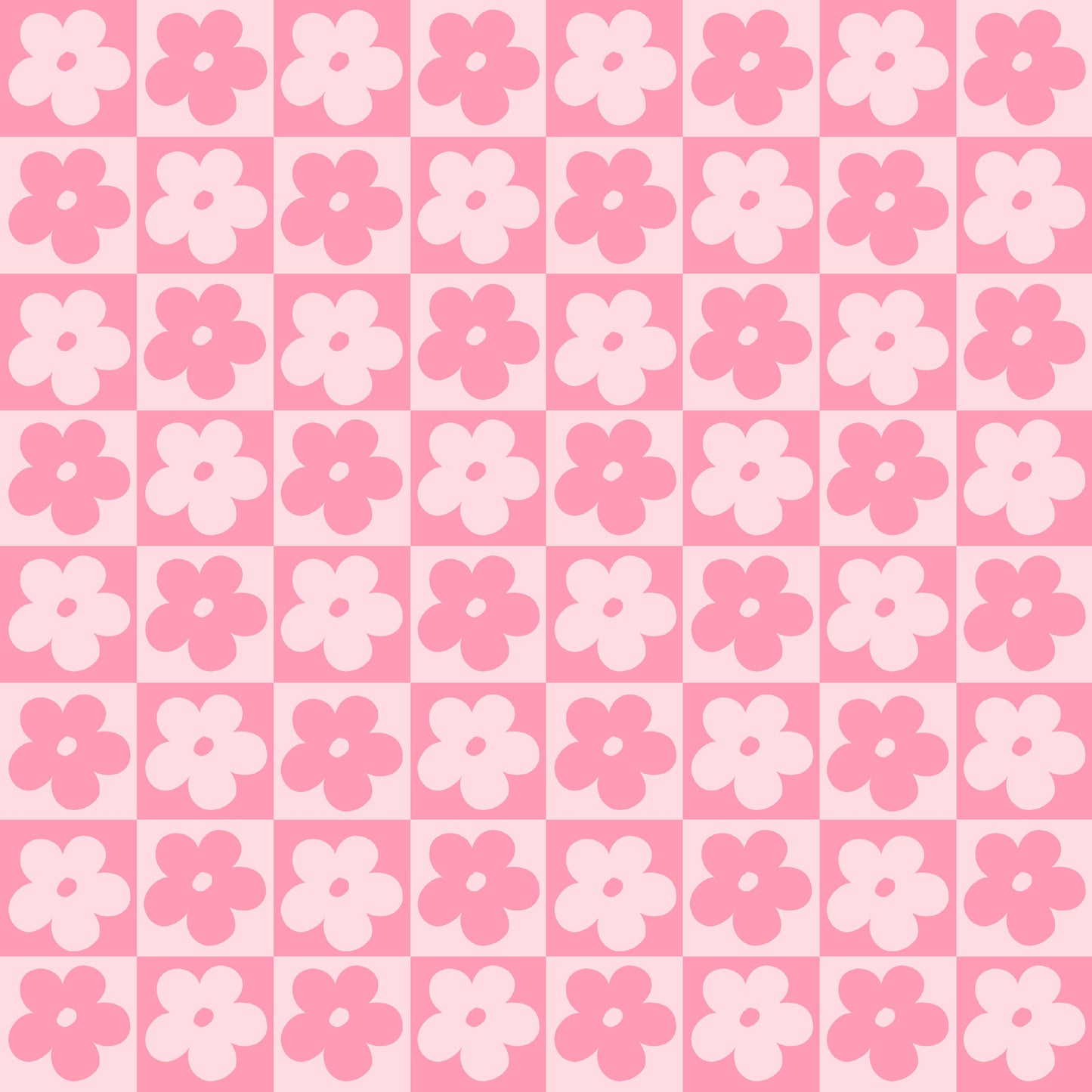 Pink Flower Check l Retail