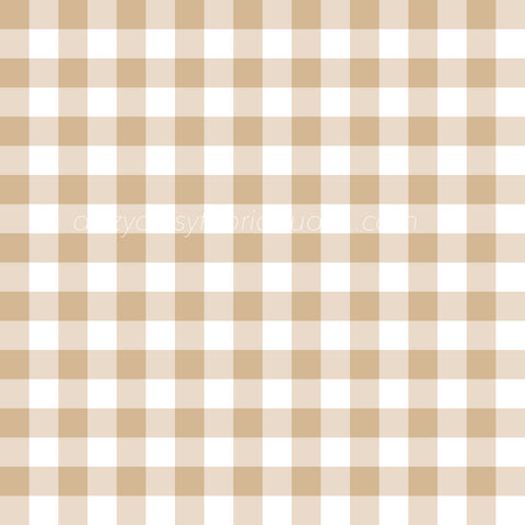 Beige Gingham Woven - Retail