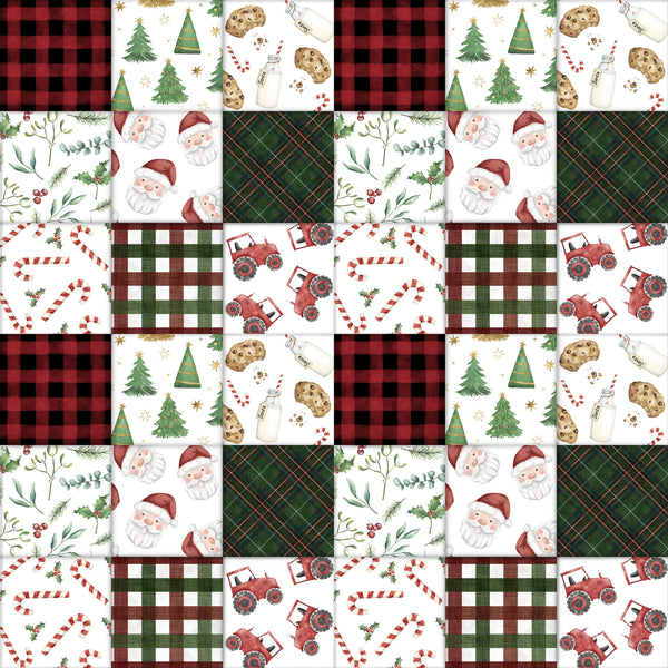 Christmas Patchwork Woven - Retail