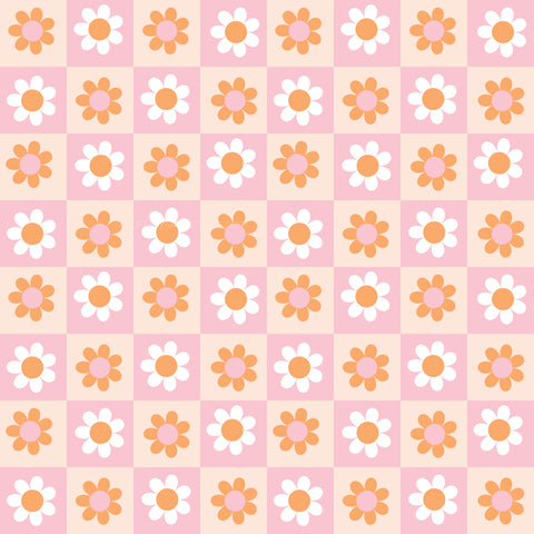 Flower Daisy Check Woven - Retail
