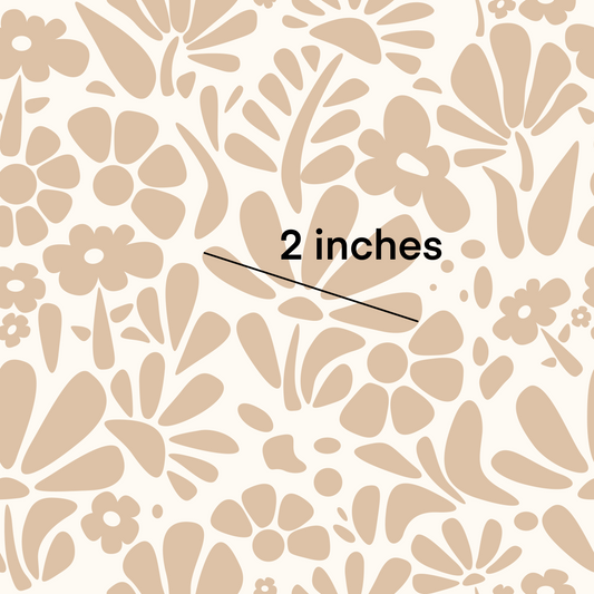 Abstract Tan Flowers l Pre-Order