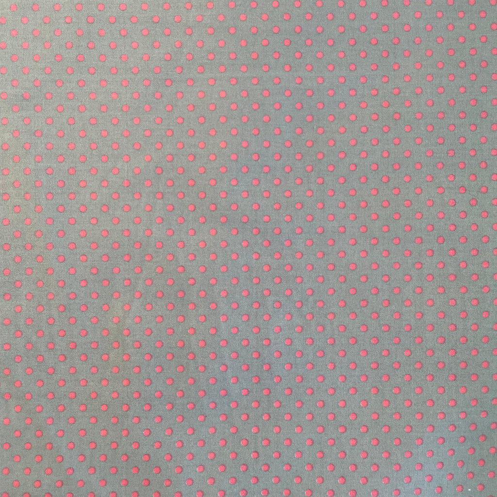 Grey With Pink small dots