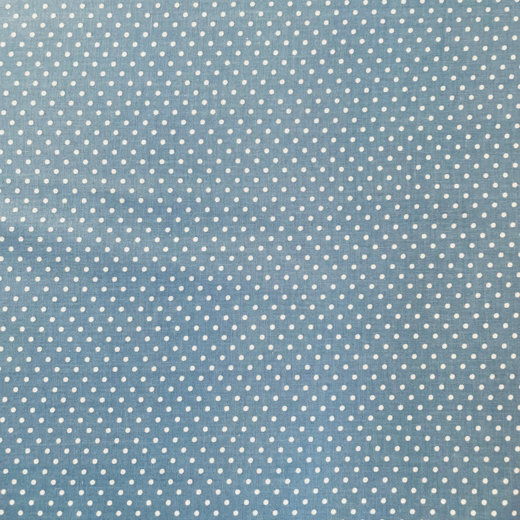 Dusty Blue With White small dots