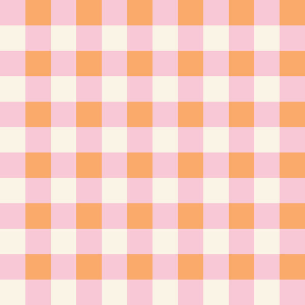 Pink And Orange Gingham Knit - Retail