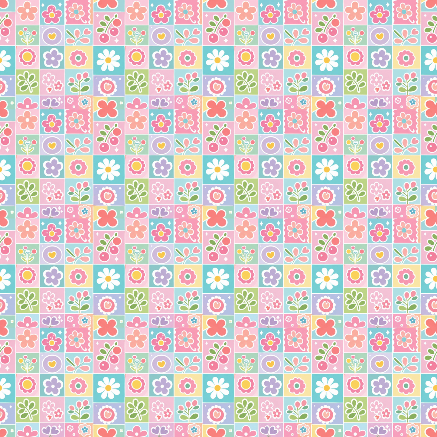 Retro Pastel Patchwork l Pre-Order