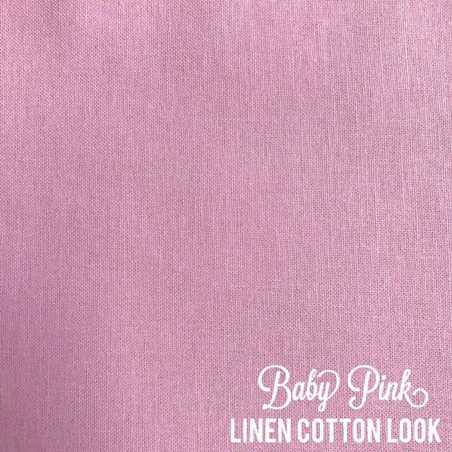 Baby Pink - Linen Look Cotton