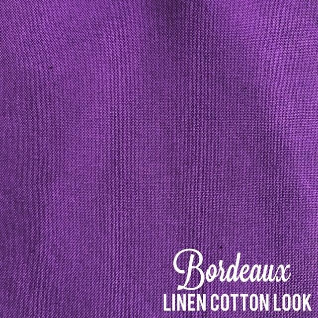 Bordeaux - Linen Look Cotton