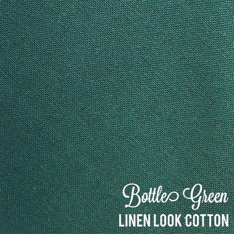 Bottle Green - Linen Look Cotton