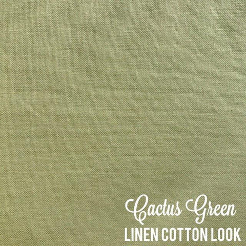 Cactus Green - Linen Look Cotton