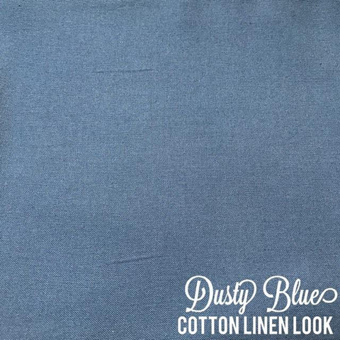 Dusty Blue - Linen Look Cotton