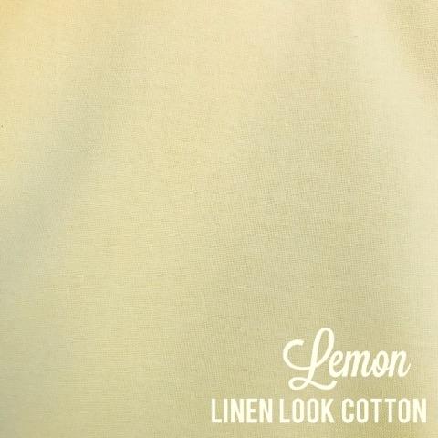 Lemon Yellow - Linen Look Cotton