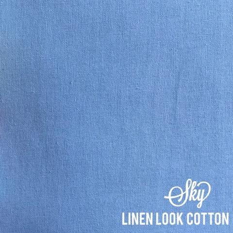 Sky Blue - Linen Look Cotton