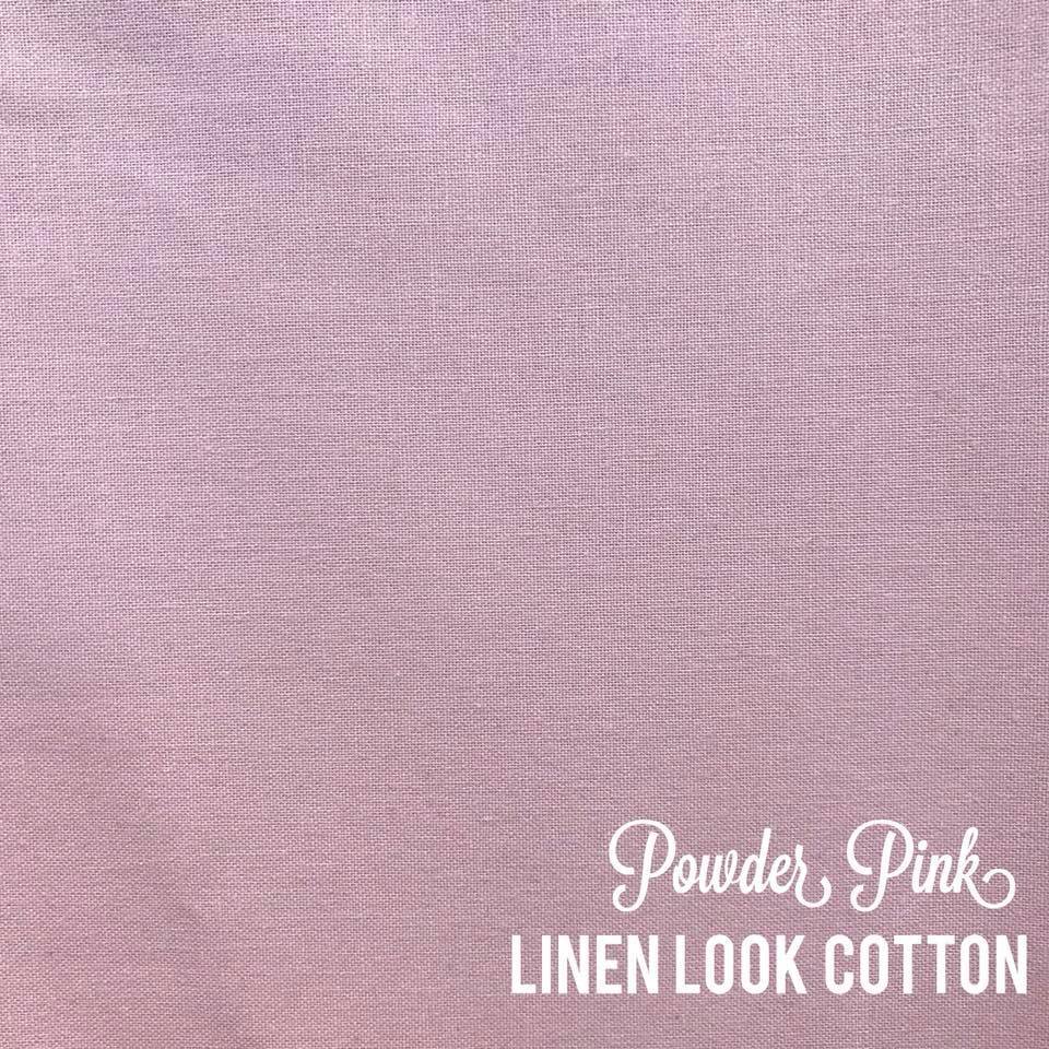 Powder Pink - Linen Look Cotton