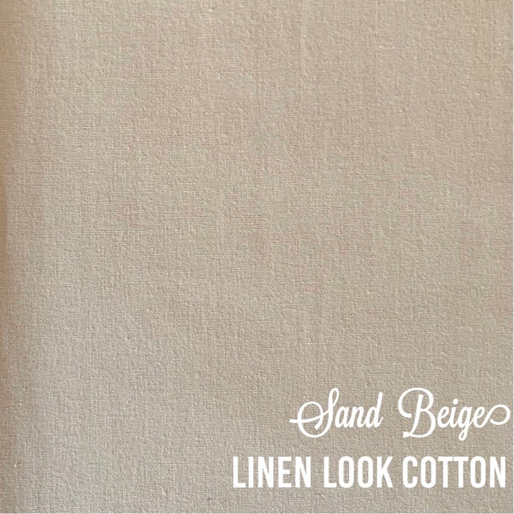 Sand Beige - Linen Look Cotton