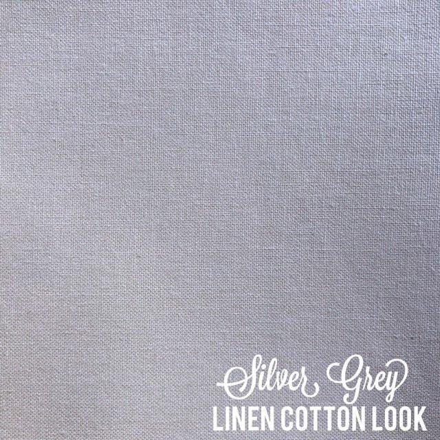 Silver Grey - Linen Look Cotton