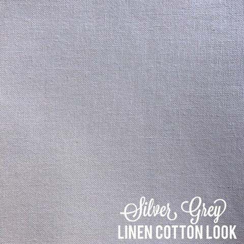 Silver Grey - Linen Look Cotton