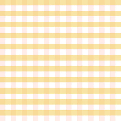 Yellow and Pink Gingham Rib Knit - Retail