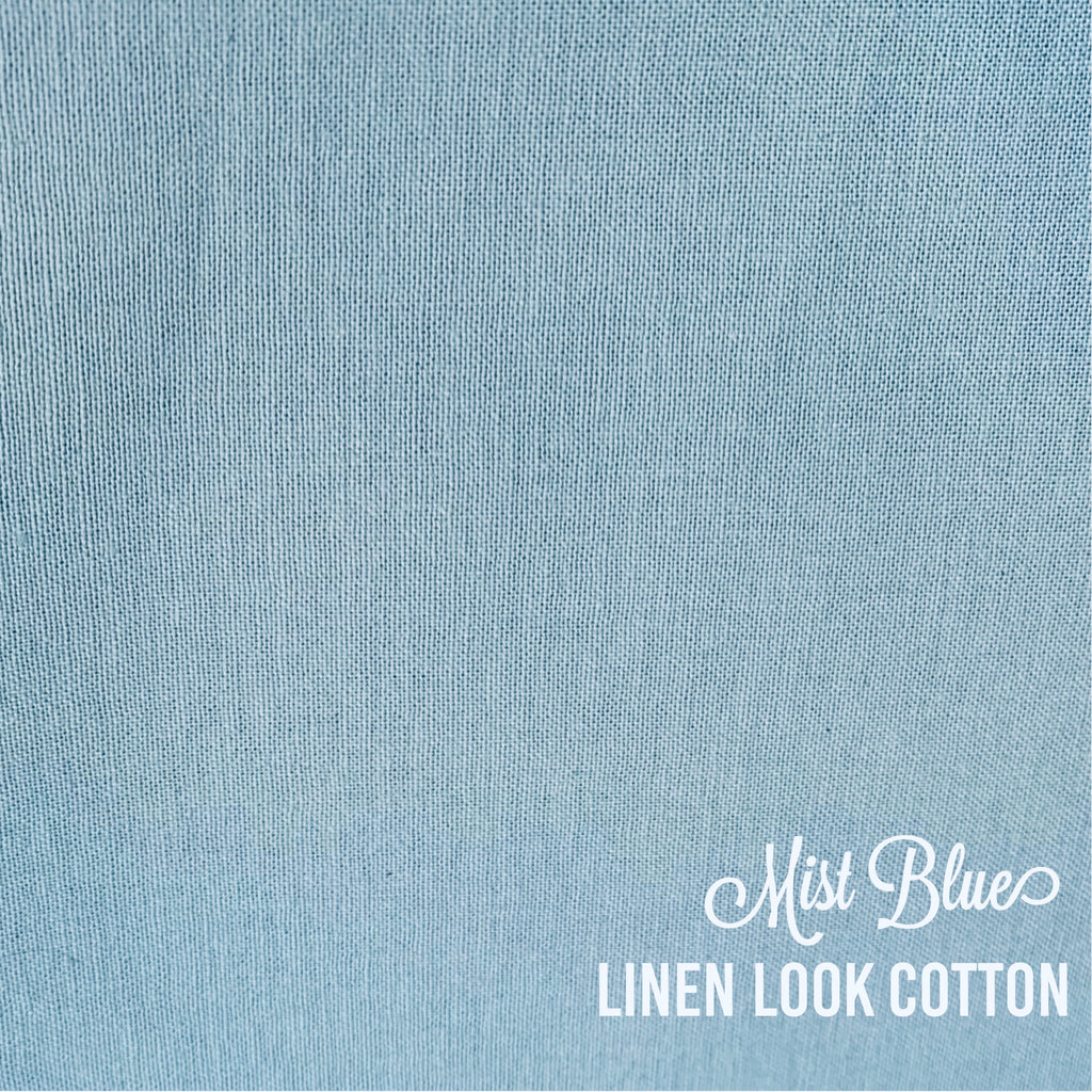 Mist Blue - Linen Look Cotton
